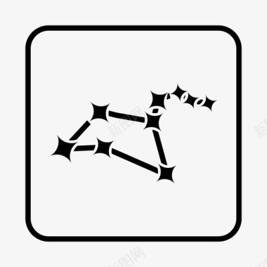 狮子座星座太空物体图标图标