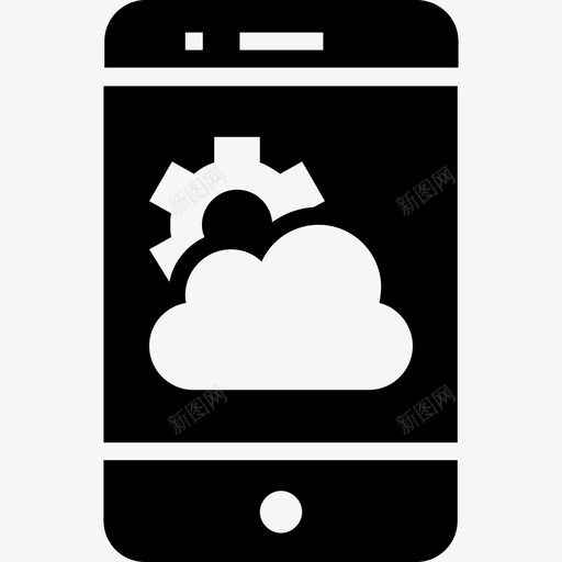 移动云设置云设置iphone图标svg_新图网 https://ixintu.com iphone 云设置 移动云设置 移动功能