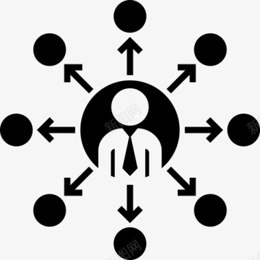 商务网络商务人士互联网图标图标