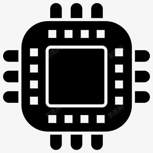 微处理器电路板计算机处理器图标svg_新图网 https://ixintu.com 微处理器 微芯片 电子设备 电路板 网页设计字形图标 计算机处理器