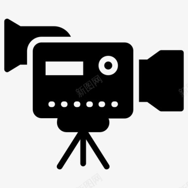 摄像机电影摄像机专业摄像机图标图标
