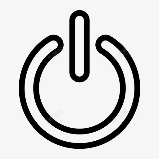 电源注销启动图标svg_新图网 https://ixintu.com ui元素 关闭 启动 打开 注销 电源