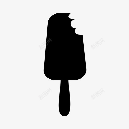 冰棍咬奶油图标svg_新图网 https://ixintu.com 冰棍 冰淇淋 咬 奶油
