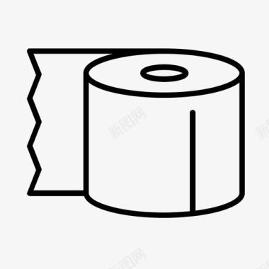 卫生纸卷厕所图标图标