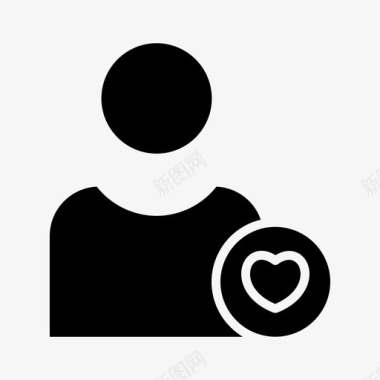 用户心脏个人资料图标图标