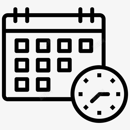 日程计划行动计划日常事务图标svg_新图网 https://ixintu.com 会计行图标 日常事务 日程计划 时间管理 时间表 行动计划