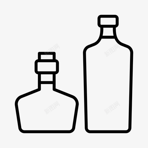 瓶子酒精调味品图标svg_新图网 https://ixintu.com 瓶子 空瓶子 调味品 酒精 饮料