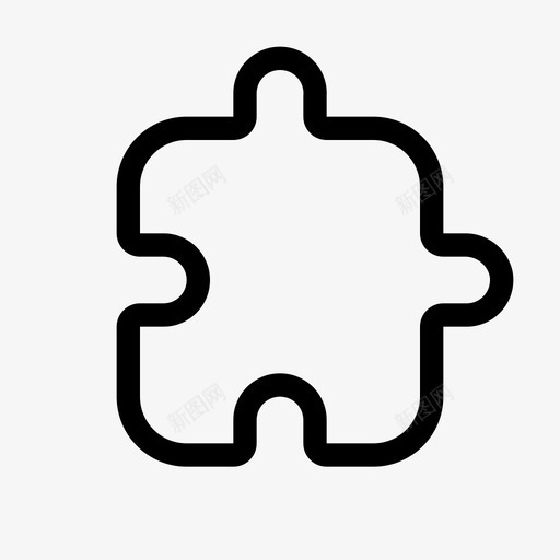 拼图附加组件游戏图标svg_新图网 https://ixintu.com 基本图标集 小工具 拼图 模块 游戏 问题 附加组件