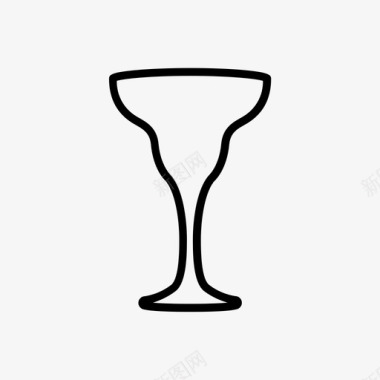 玛格丽塔杯鸡尾酒玻璃器皿图标图标