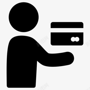 购买信用卡电子商务图标图标