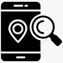 人工智能导航移动gps地理定位gps导航图标高清图片