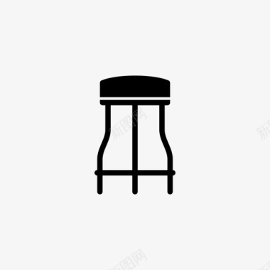 椅子酒吧家具图标图标