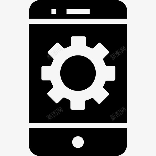 移动设置齿轮iphone图标svg_新图网 https://ixintu.com iphone 移动功能 移动设置 齿轮