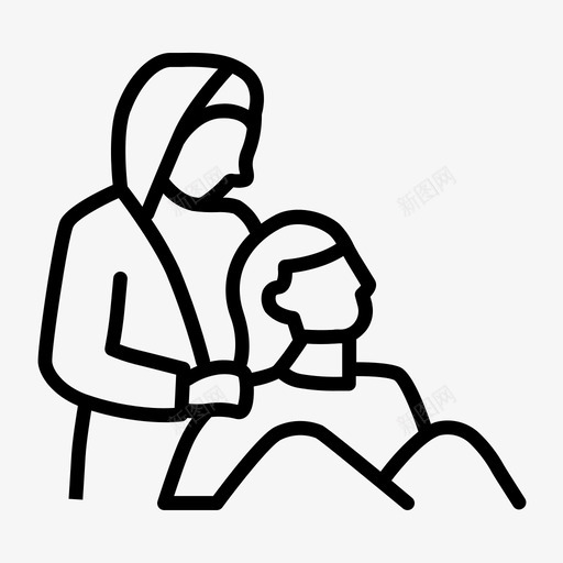 产时分娩助产士图标svg_新图网 https://ixintu.com 产时 分娩 助产士 护士