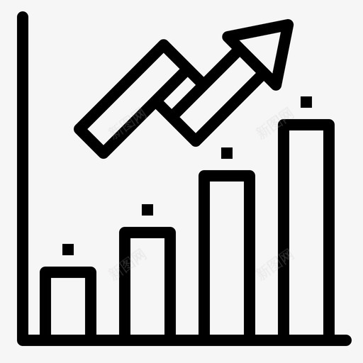 增长箭头图表图标svg_新图网 https://ixintu.com 图表 增长 成功的商业概要 报告 箭头