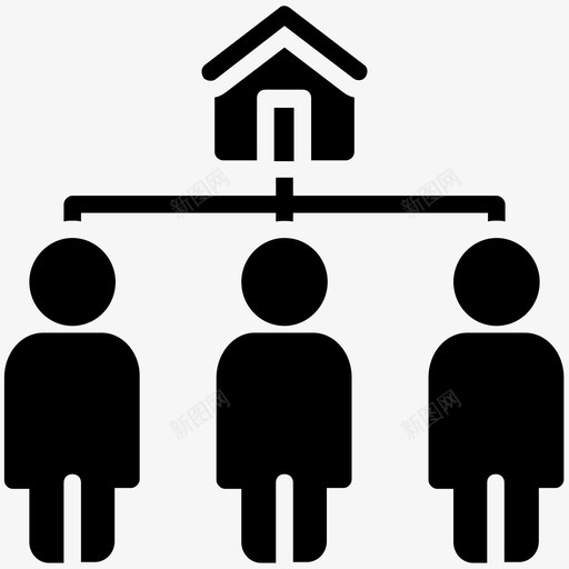 房地产网络住房计划室友图标svg_新图网 https://ixintu.com 住房计划 室友 房地产字形图标 房地产网络