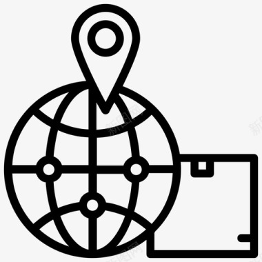 全球物流全球配送国际配送图标图标