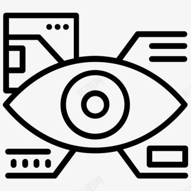 eyetap增强ar隐形眼镜ar视觉图标图标