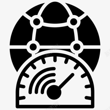 高速网络互联网速度速度优化图标图标