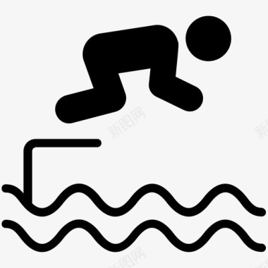 标题跳水奥运会比赛图标图标