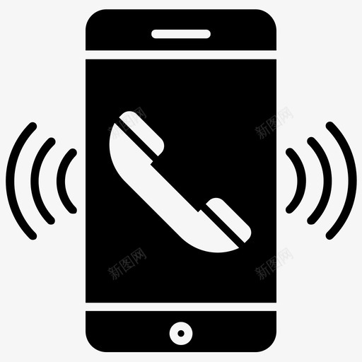 来电通讯手机通话图标svg_新图网 https://ixintu.com 手机通话 手机铃声 来电 网络和通讯字形图标 通讯