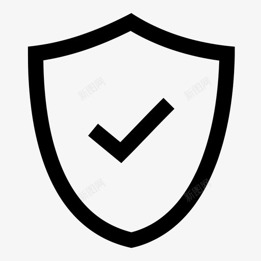 安全批准检查标记图标svg_新图网 https://ixintu.com 保护 安全 批准 检查标记 防护