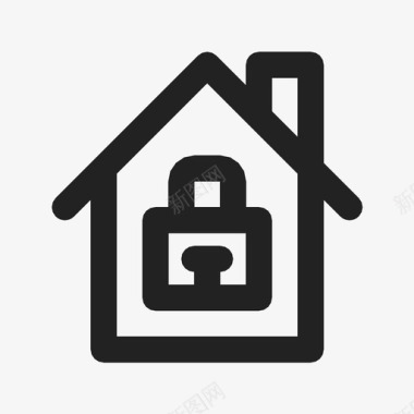 家庭安全房屋保护图标图标