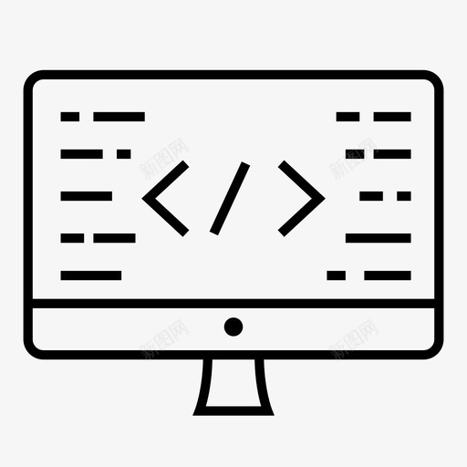 代码商业数字图标svg_新图网 https://ixintu.com 代码 商业 技术 数字 编程 网络开发