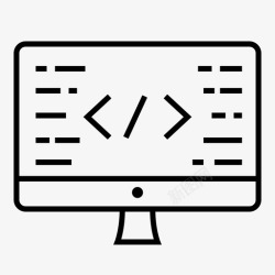 数字编程代码商业数字图标高清图片