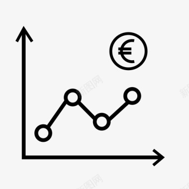 欧元欧元图表金融图标图标