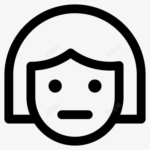 女孩头像女孩化身孩子图标svg_新图网 https://ixintu.com 女孩化身 女孩头像 孩子 未成年人 用户界面线图标