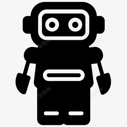 机器人技术人工智能仿生人图标svg_新图网 https://ixintu.com 人工智能 人工智能字形图标 仿生人 机器人技术 类人