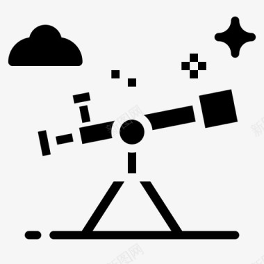 望远镜教育观测图标图标