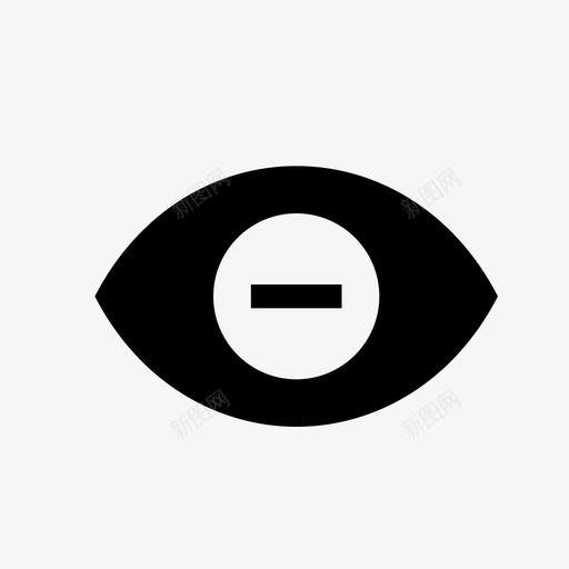 近视眼眼睛眼镜图标svg_新图网 https://ixintu.com 光学 减号 眼睛 眼镜 缩小 近视眼