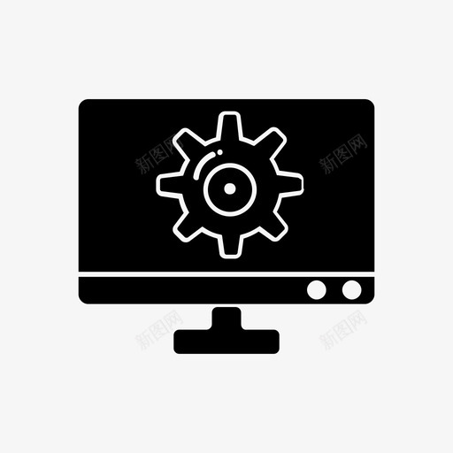 齿轮配置结构和工具图标svg_新图网 https://ixintu.com 结构和工具 设置 配置 齿轮