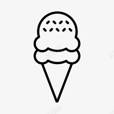 冰淇淋面包房甜点图标图标