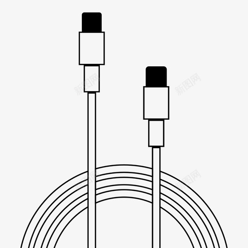 usbc到usbcusbc到usbc充电图标svg_新图网 https://ixintu.com usbc到usbc 传输 充电 数据 电缆轮廓