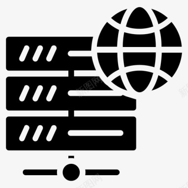 全球服务器网络全球数据中心全球服务器图标图标