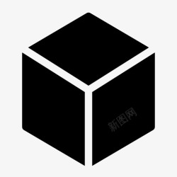 长方体方块立方体三维方块图标高清图片