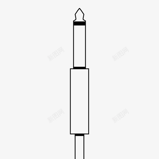 乐器线缆放大器贝司图标svg_新图网 https://ixintu.com 乐器线缆 吉他 插孔 放大器 线缆轮廓 贝司