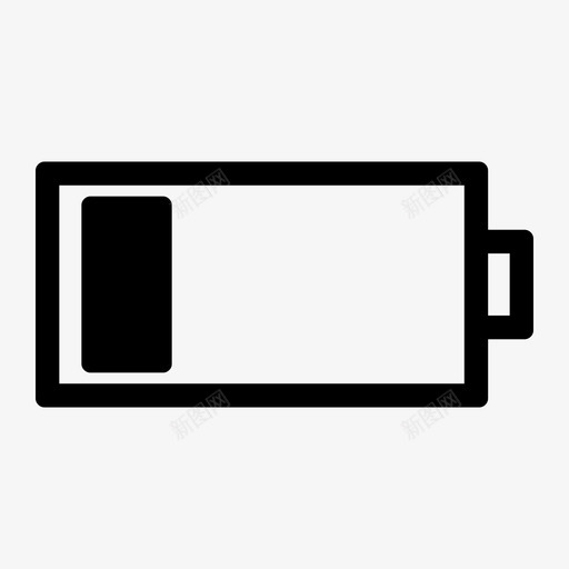 电池蓄电池低图标svg_新图网 https://ixintu.com 低 功率 用户界面粗体 电池 蓄电池