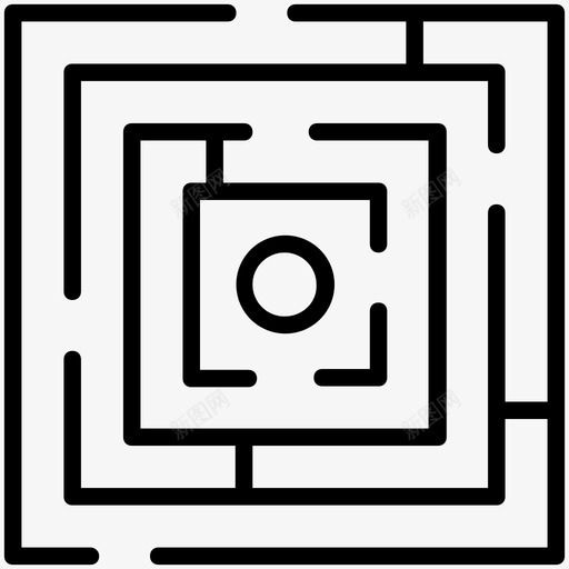 挑战障碍迷宫图标svg_新图网 https://ixintu.com 企业管理线图标 抗议 拼图 挑战 迷宫 障碍