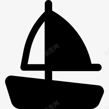 帆船运输探险度假图标图标