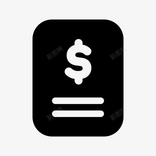 报价单单据工资单图标svg_新图网 https://ixintu.com 单据 基本图标集 定价 工资单 报价单 薪资