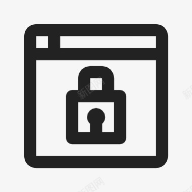 安全网锁保护图标图标