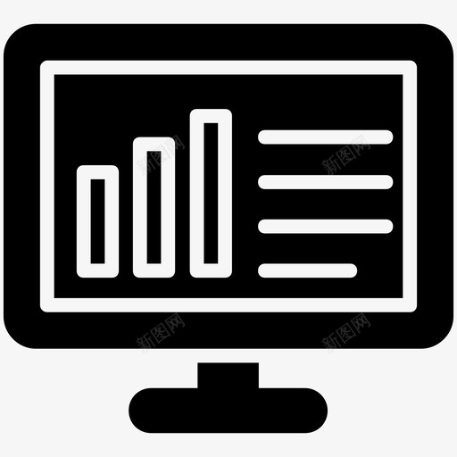 程序分析网页分析网站仪表板图标svg_新图网 https://ixintu.com 程序分析 编程字形图标 网站仪表板 网页分析