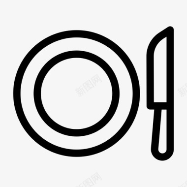 晚餐菜肴叉子图标图标