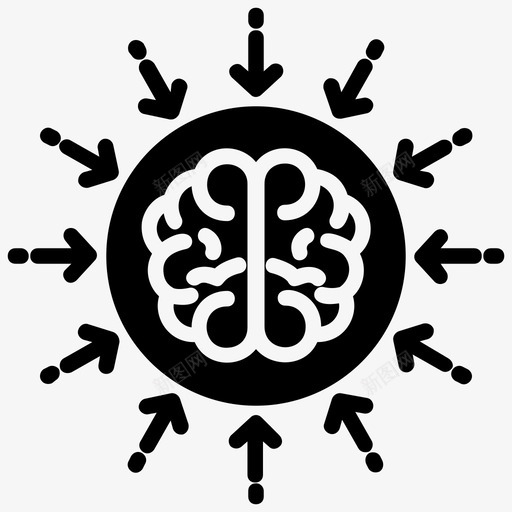 人脑人工智能智能管理图标svg_新图网 https://ixintu.com 人工智能 人工智能字形图标 人脑 思维导图 智能管理 机器智能