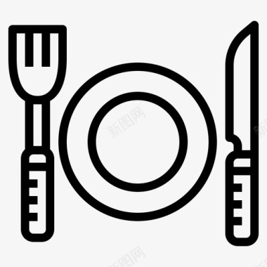 食物餐具叉子图标图标
