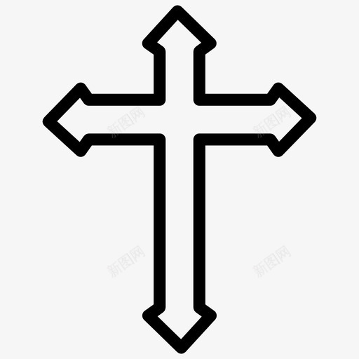 基督教十字架复活节图标svg_新图网 https://ixintu.com 十字架 基督教 复活节 宗教